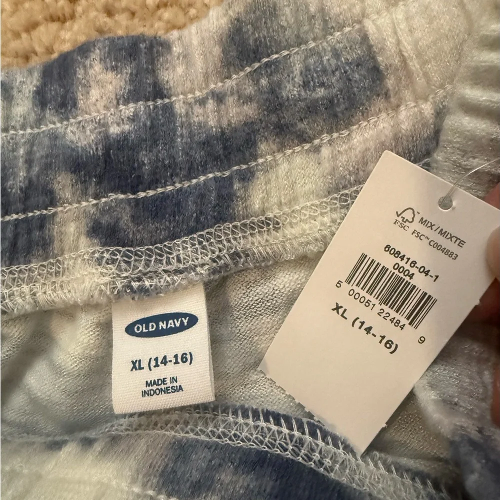 Old Navy Girls’ Blue Tie-Dye Hoodie & Jogger Set XL (14-16) NWT